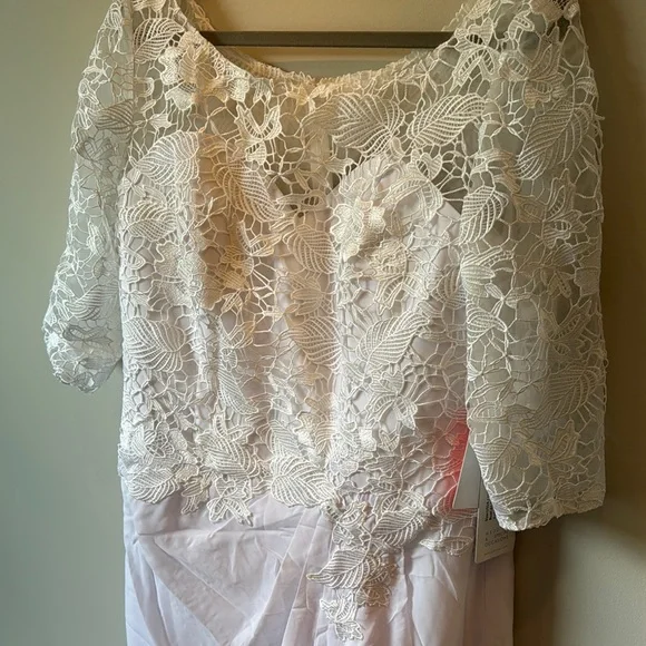 JJs House White Asymmetrical Ruched Wedding Dress - Picture 8 of 8